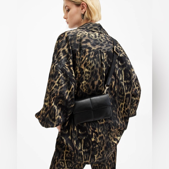 AllSaints Ezra Quilted Leather Crossbody Bag - Picture 8 of 14